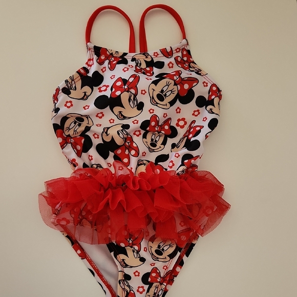 Minnie Mouse Red and White Swimsuit - Picture 1 of 6